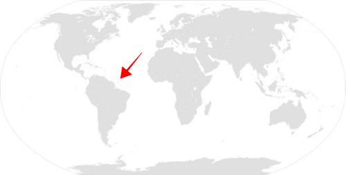 Karte mit Pfeil - Herstellung Aloe Vera Saft in Brasilien